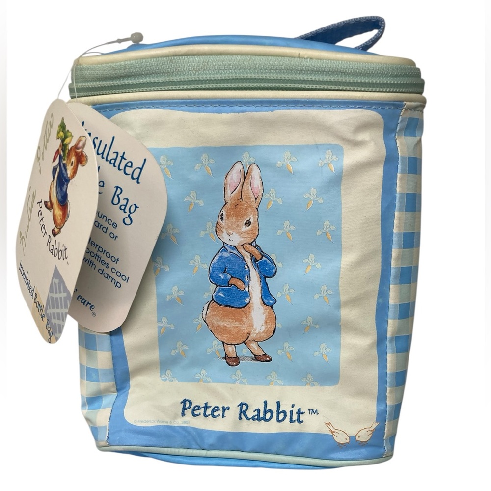 VTG 2000 Peter Rabbit Insulated Bottle Bag Vinyl Luv N Care TAGS Y2K